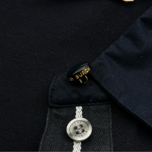 Tory Burch Navy Blue Knit Short Sleeve Polo Shirt Size XS - Picture 8 of 11